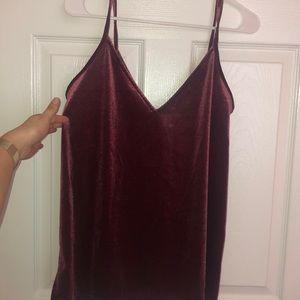 Red velvet tank